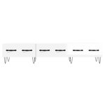 vidaXL Meuble TV blanc brillant 150x36x30 cm bois d'ingénierie