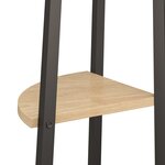 vidaXL Étagère d'angle 3 niveaux Marron clair et noir 45 5x31 5x120 cm