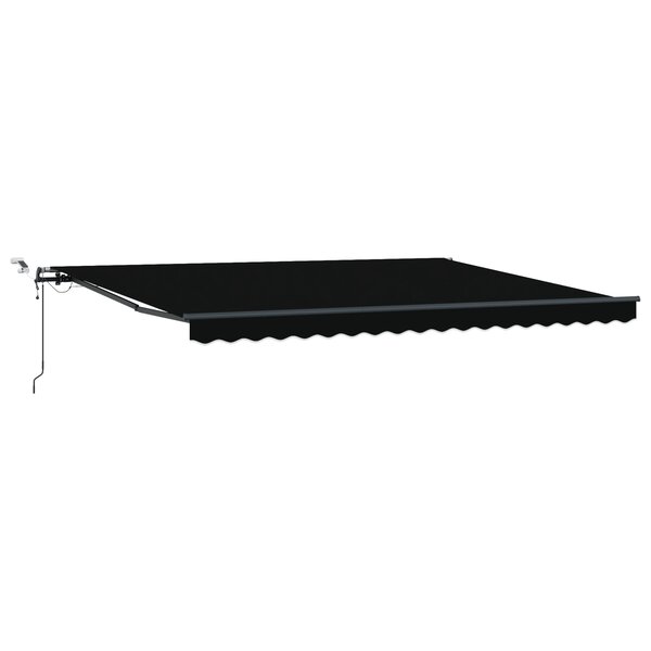 vidaXL Store Rétractable Automatique avec LED Noir 450x350 cm