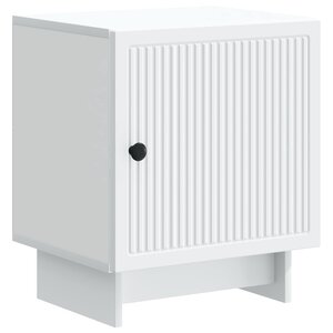 vidaXL Cabinet de chevet Blanc 43 x 34 5 x 50 cm Bois d'ingénierie