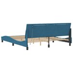 vidaXL Cadre de lit avec lumières LED bleu 180x200 cm velours