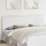 vidaXL Tête de lit avec tête de lit Blanc 200 cm Bois d'ingénierie
