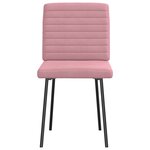 vidaXL Chaises à manger lot de 2 Rose Velours