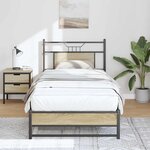 vidaXL Cadre de lit sans matelas chêne sonoma 80x200 cm