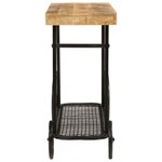 vidaXL Table console 112x36x76 cm bois massif de manguier et fer