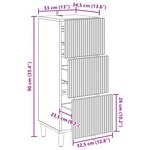 vidaXL Armoire à tiroirs Blanc 33 x 34 5 x 90 cm Bois d'ingénierie