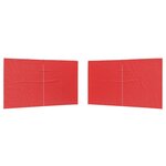 vidaXL Mur de tente de fête 2 pièces 400 x 195 cm Rouge PE et acier