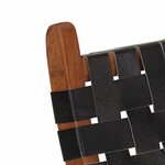 vidaXL Chaise de relaxation pliable noir cuir véritable