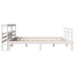 vidaXL Cadre de lit avec tête de lit sans matelas blanc 180x200 cm