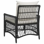 vidaXL Chaise de jardin Noir 60 x 70 x 78cm polyrotin