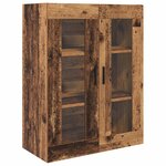 vidaXL Haut Armoire 2 Pièces Bois Ancien Bois Aggloméré et Verre