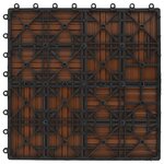 vidaXL Carreau de terrasse 22 Pièces Marron 30 x 30 cm WPC