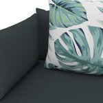 vidaXL Coussins de canapé palette 4 Pièces Anthracite Tissu