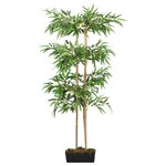 vidaXL Bambou artificiel 760 feuilles 120 cm vert