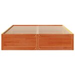 vidaXL Cadre de lit sans matelas avec tiroirs brun cire 180x200 cm pin