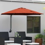 vidaXL Parasol de jardin Rouge  Noir 248 x 248 x 148 cm