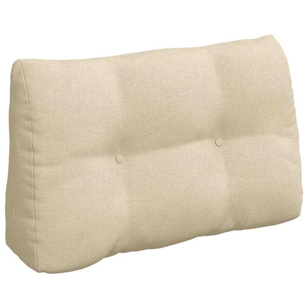 vidaXL Coussin de Dos Crème 80 x 24 x 50 cm tissu