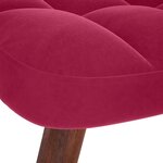vidaXL Chaise de relaxation avec tabouret Bordeaux Velours