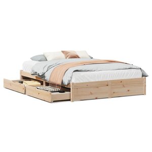 vidaXL Cadre de lit sans matelas 140x200 cm bois massif de pin