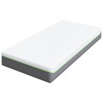 vidaXL Matelas Blanc  Gris 120 x 200 cm Mousse