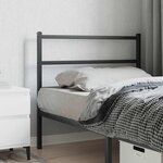 vidaXL Tête de lit de remplacement métal noir 100 cm