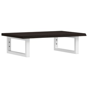 vidaXL Étagère de vasque murale acier et bois de chêne massif