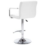 vidaXL Tabourets de bar lot de 2 blanc similicuir