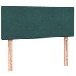 vidaXL Sommier à lattes de lit et matelas et LED vert foncé 120x220cm velours