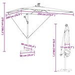 vidaXL Parasol banane à mât déporté Couleur terre cuite