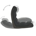 vidaXL Chaise pliable de sol Noir Tissu