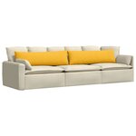 vidaXL Coussins de canapé 2 Pièces Jaune clair 145 x 40 cm