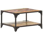 vidaXL Table basse 60x60x35 cm Bois de récupération massif
