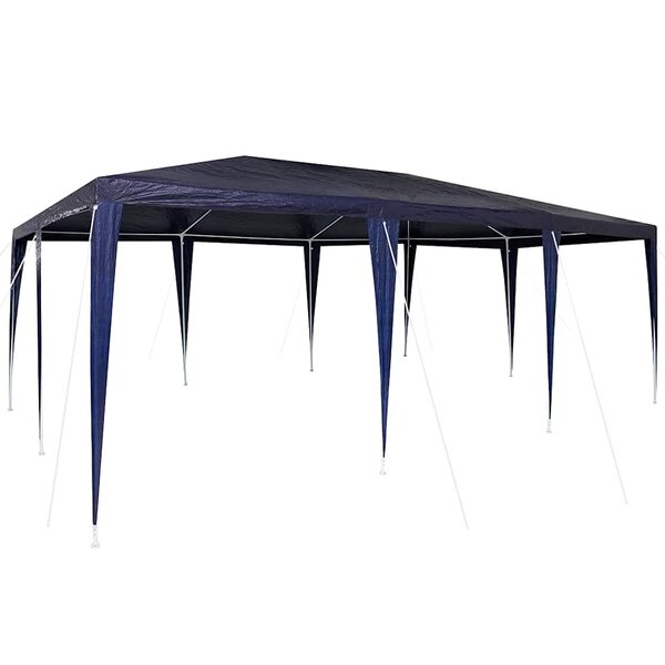 vidaXL Tente de fête Bleu 600 x 400 x 266 cm Polyéthylène et acier