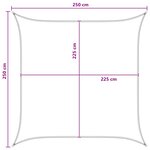 vidaXL Voile d'ombre Gris clair et blanc 2 5 x 2 5 m HDPE