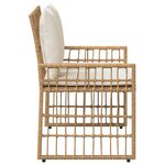 vidaXL Banc extérieur 2 -Seater 116 x 55 x 82 cm Acier et Rattan Poly