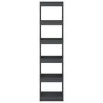 vidaXL Bibliothèque/Séparateur de pièce Gris 40x30x167 5 cm Pin massif