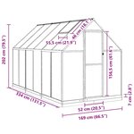 vidaXL Serre avec cadre de base vert 334x169x202 cm aluminium