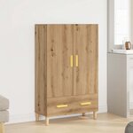 vidaXL Buffet chêne artisanal 70x31x115 cm bois d'ingénierie