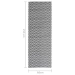 vidaXL Tapis d'extérieur ARAKIL Noir 80x250 cm PP
