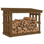 vidaXL Support de bois de chauffage Marron miel 108x64 5x77cm Bois pin