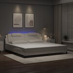 vidaXL Cadre de lit avec LED sans matelas blanc 200x200 cm