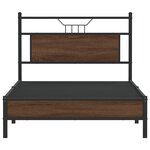 vidaXL Cadre de lit sans matelas chêne marron 100x200 cm
