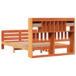 vidaXL Lit bibliothèque sans matelas cire marron 160x200 cm pin massif