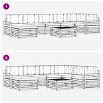 vidaXL Ensemble de canapés d'extérieur 8 Pièces Naturel et Anthracite