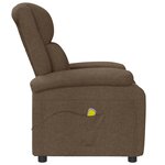 vidaXL Fauteuil de massage Marron Tissu