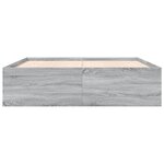 vidaXL Cadre de lit sonoma gris 200x200 cm bois d'ingénierie