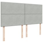vidaXL Sommier à lattes de lit et matelas Gris clair 200x200cm Velours