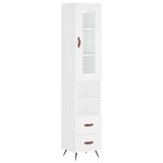 vidaXL Buffet haut Blanc 34 5x34x180 cm Bois d'ingénierie