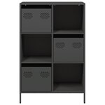 vidaXL Buffet haut noir 68x39x103 5 cm acier