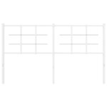 vidaXL Tête de lit métal blanc 160 cm